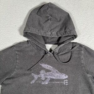 Patagonia Hoodie Womens Small Gray Spear Fishing Casual Preppy Outdoor Pockets
